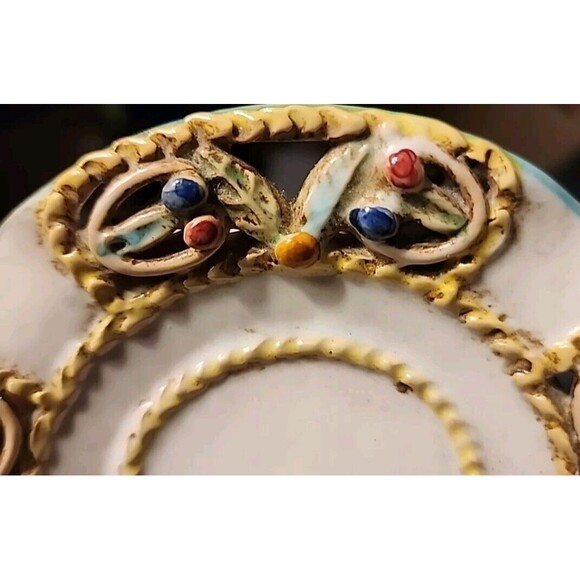 Antique Capodimonte‎ Style Porcelain Italy Dresser Candy Nut Dish Read - Picture 10 of 13